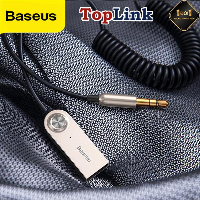 Baseus USB Bluetooth Adapter Dongle Cable Đối Với Xe 3.5mm Jack Aux Bluetooth 5.0 4.2 4.0 Receiver Loa Âm Thanh Âm Nhạc