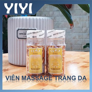 90 Viên massage dưỡng trắng da, cung cấp ẩm và chống lão hóa.