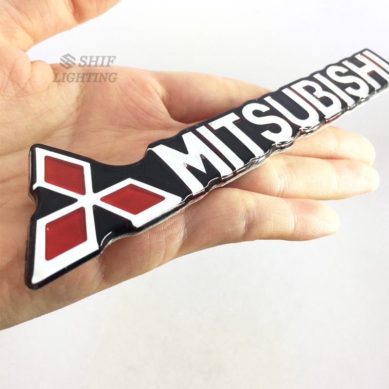 Sticker dán trang trí xe hơi hình chữ MITSUBISHI làm bằng nhựa ABS