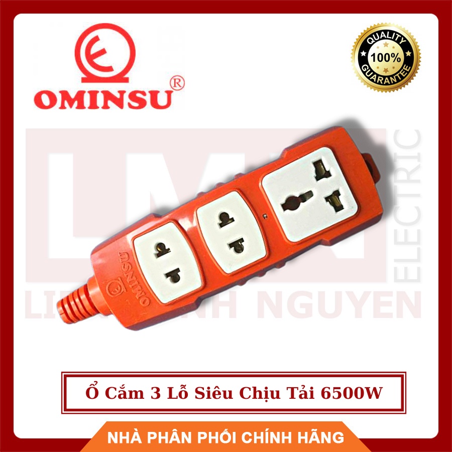 Ổ Cắm 3 Lỗ Siêu Chịu Tải 6500W Dùng Cho Bếp Nướng, Nồi Lẩu, Công Trình Chịu Va Đập - Hàng Việt Nam, Chất Lượng Cao