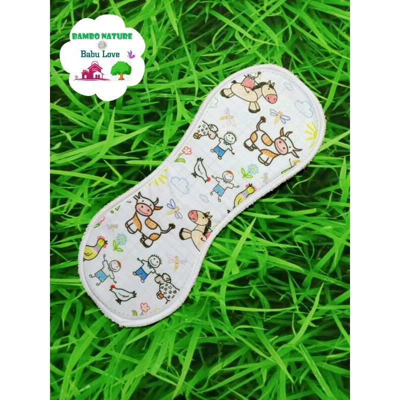 MIẾNG LÓT BỈM VẢI BAMBOO NATURE BABU LOVE SIÊU THẤM HÚT SIZE M,L