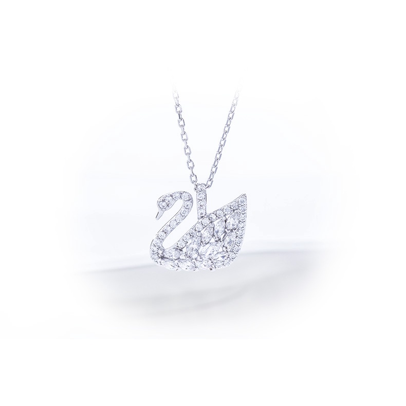 Kho sẵn sàng Swarovski Vòng cổ nữ SWAN LAKE Quà tặng cá tính đơn giản, thanh lịch và tinh tế cho bạn gái, mạ Rhodium 5296469