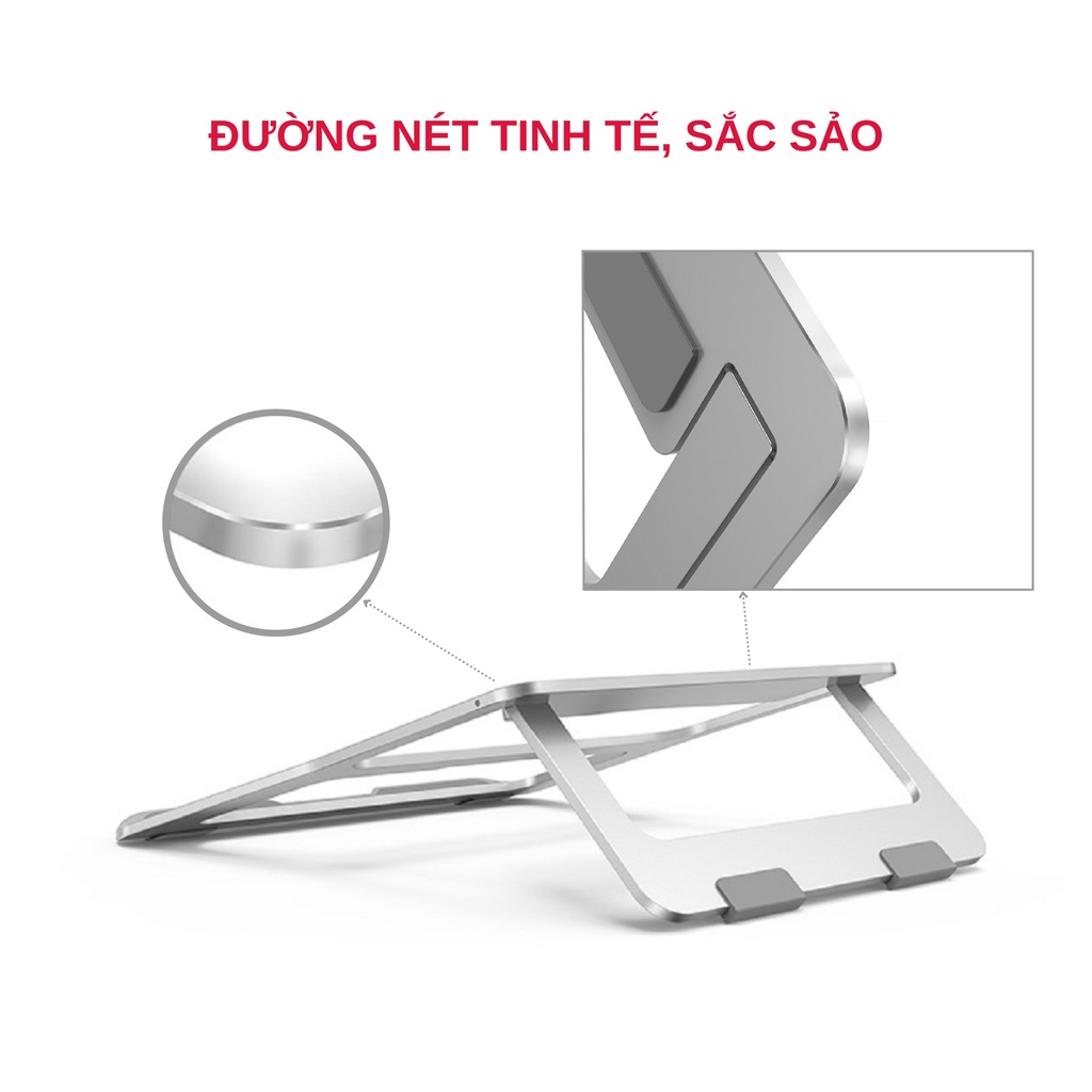 Giá Đỡ Để Bàn Dành Cho Laptop, Macbook, Máy Tính Xách Tay Chất Liệu Hợp Kim Nhôm Cao Cấp - Hàng Chính Hãng Tamayoko