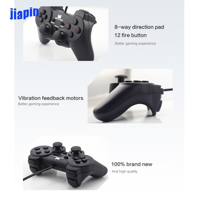 Windows Computer Laptop Black Game Joystick Usb Pc Wired Game For Controller Gamepad Pc