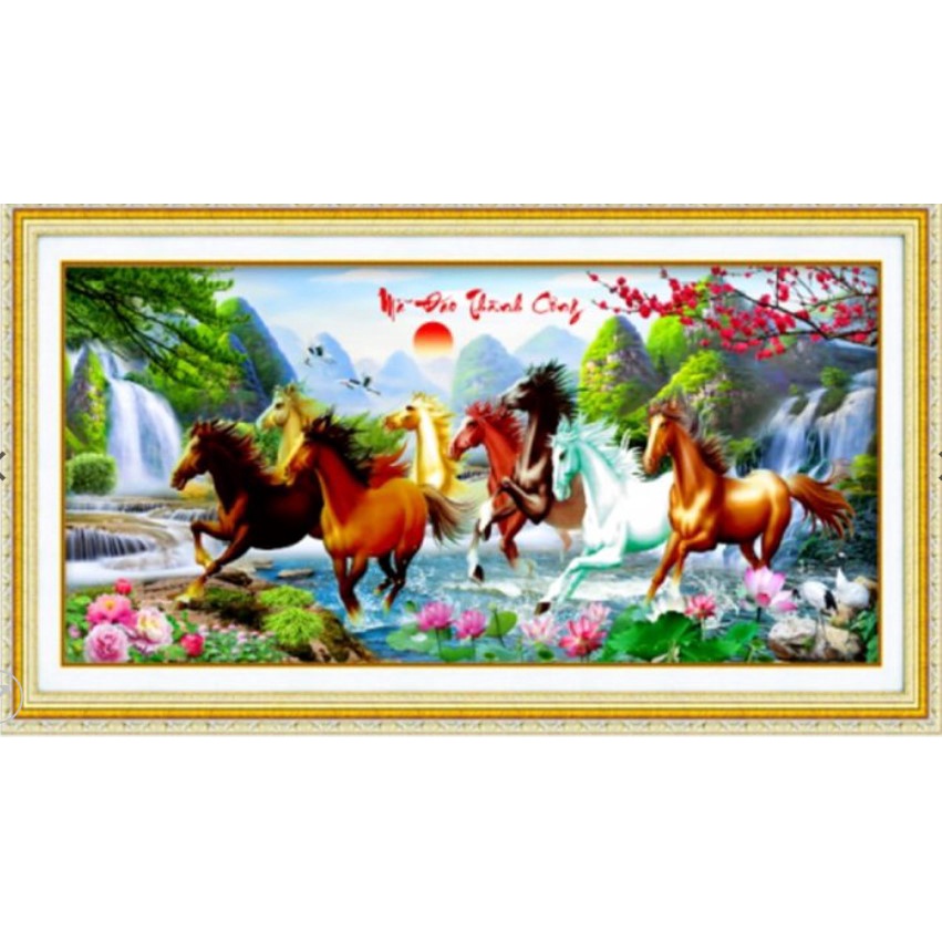 TRANH THÊU chữ thập - 3D MÃ ĐÁO THÀNH CÔNG LV3305