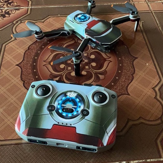 Skin Dán Trang Trí Mavic Mini 2 Iron Man - Dán Full Body Máy - Chuẩn Hình Không Phai Màu
