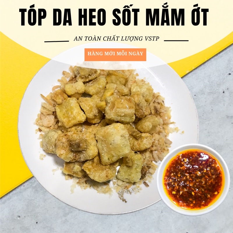 [ NEW ] TÓP MỠ DA HEO SỐT MẮM  ỚT 200GR ĂN VẶT NHÀ LÀM GIÒN RỤM