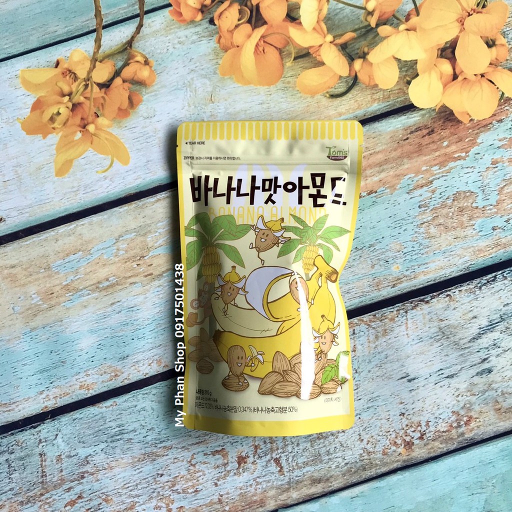 Hạt Hạnh Nhân Tẩm Vị Tom's Farm Hàn Quốc