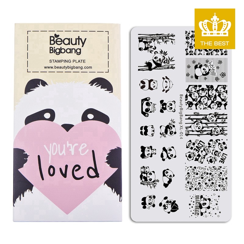 [Hàng mới về] Bộ khuôn trang trí móng nghệ thuật BEAUTYBIGBANG in hình gấu trúc