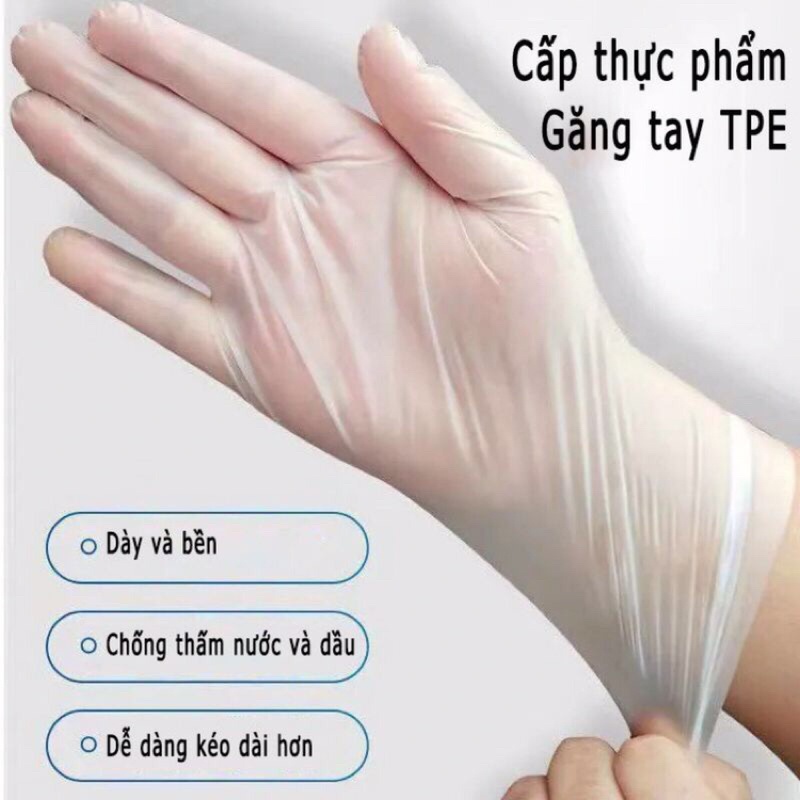 1 HỘP GĂNG TAY TPE KHÁNG KHUẨN SIÊU DÀY SIÊU DAI ĐA NĂNG