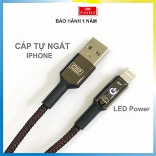 Dây sạc IPtự ngắt,cáp xạc nhanh tự tắt điện khi đầy pin cho máy IP5 6 7 8 x 11 12 KLH 063i shop
