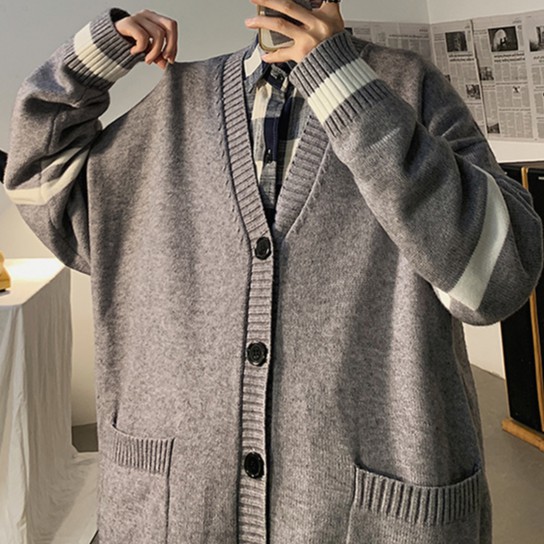 Áo khoác cardigan tay dài phong cách mới trẻ trung thời trang dành cho nam