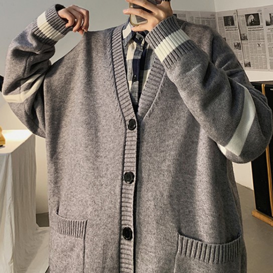 Áo khoác cardigan dài tay kiểu dáng mới cho nam