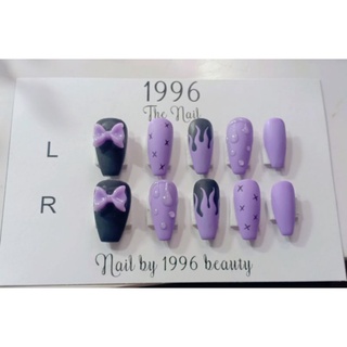 Nail box-móng úp thiết kế, tím lửa