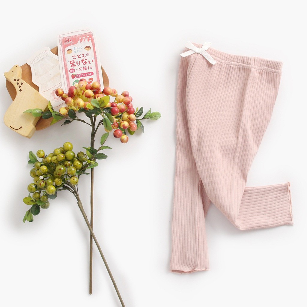 Quần Dài Bé Gái - Quần Legging Bé Gái Màu Trắng 0-4 Tuổi