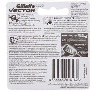 Vỉ 2 lưỡi do cạo râu kép Gillette Vector