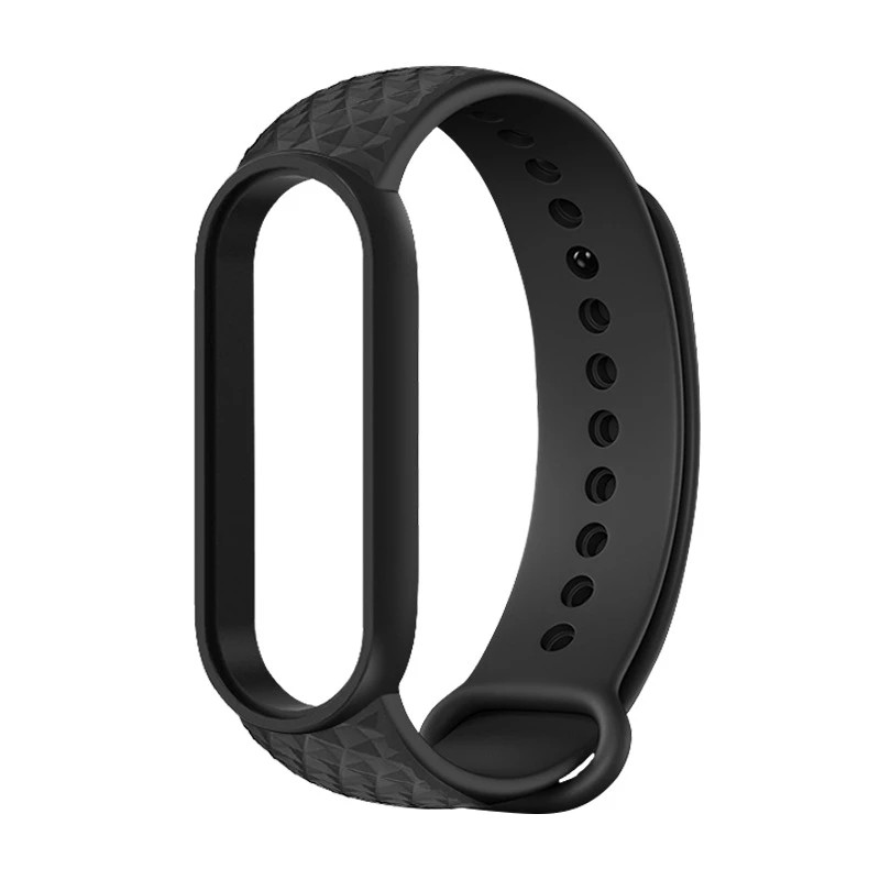 Dây Đeo Thay Thế Chất Liệu Silicon Màu Trơn Cho Xiaomi Mi Band 5 4 3