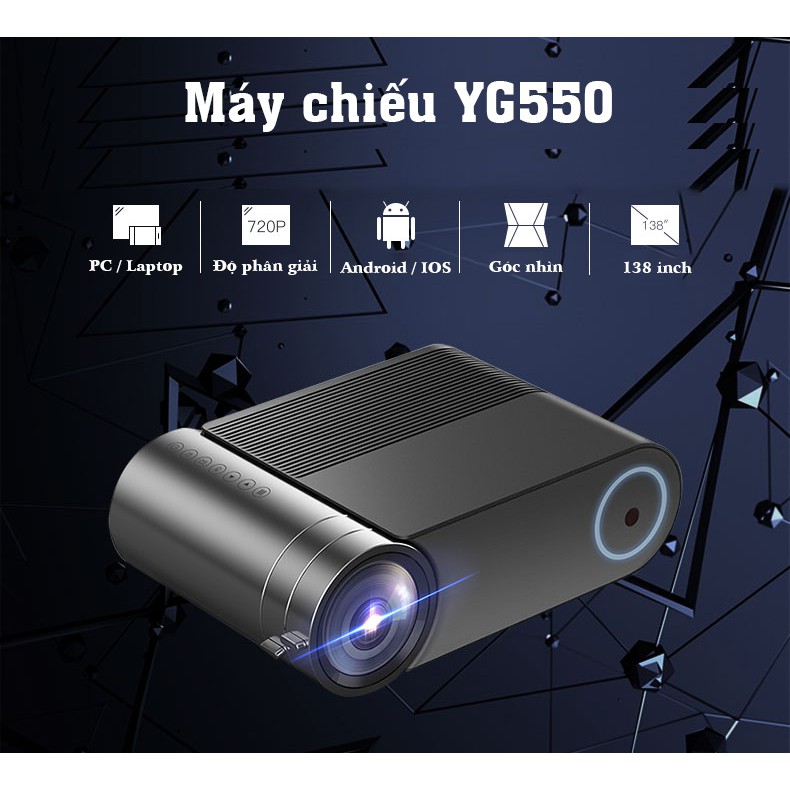 [Mã 155ELSALE giảm 7% đơn 300K] Máy chiếu mini YG550 Full HD1080 Máy chiếu mini gia đình tốt nhất