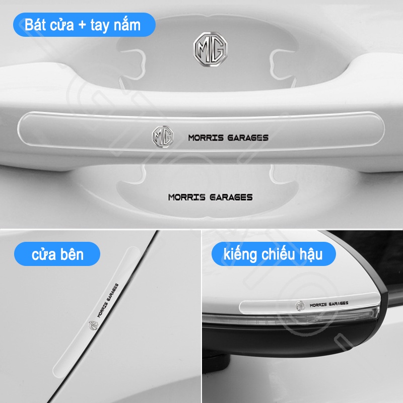 GTIOATO Bộ Bảo Vệ Tay Nắm Cửa ô Tô Trong Suốt Bộ Bảo Vệ Bát Cửa Gương Hậu Xe HơI MiếNg DáN ChốNg XưỚC Phụ KiệN Ô Tô Cho MG ZS MG5 HS MG6 RX5