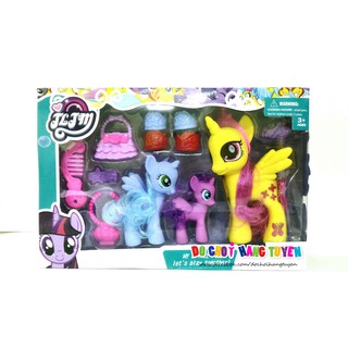 HỘP 3 NGỰA PONY VƯƠNG MIỆN, DÂY CHUYỀN, TÚI XÁCH, LƯỢC CHO BÉ