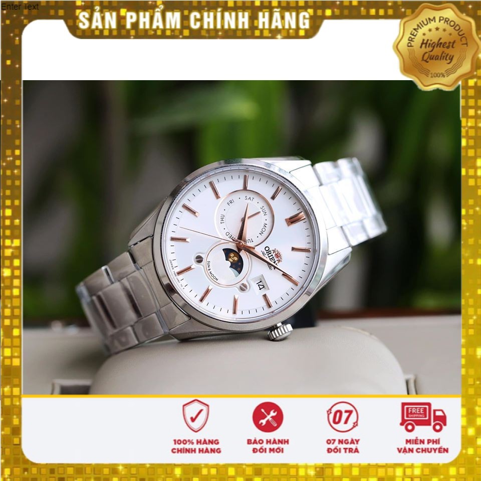 Đồng hồ nam dây kim loại Orient  Sun and Moon gen 5 RA-AK0301S ( RA-AK0301S00C, RA-AK0301S10B)