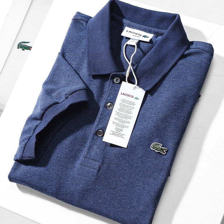 Áo Thun Nam Có Cổ Polo LACOSTE TRƠN KHÔNG VIỀN Form SlimFit Vải Chấm 5 Màu mịn mát cực xịn