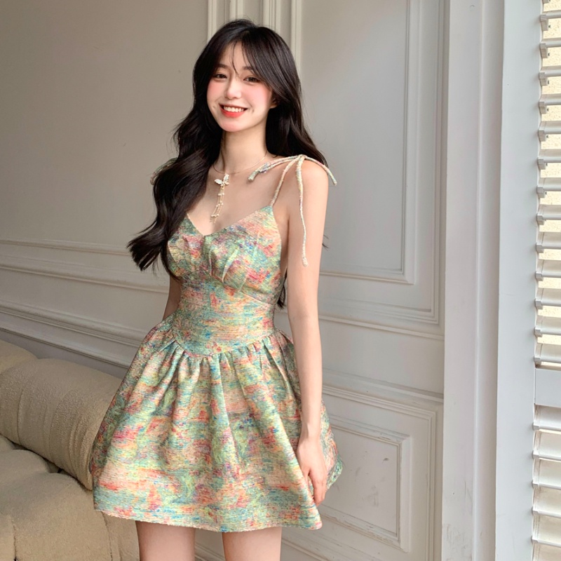 Đầm hoa Perty không tay thời trang Hàn Quốc quyến rũ cho nữ