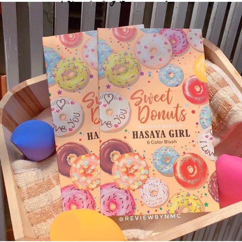 [GIÁ TỐT NHẤT] Bảng 6 ô má hồng dạng phấn Kiss Beauty Donut sweet love blusher palette