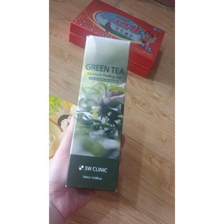 Gel tẩy tế bào chết trà xanh 3W Clinic Green Tea Moisture Peeling Gel 180ml (Hàng xách Hàn Quốc)