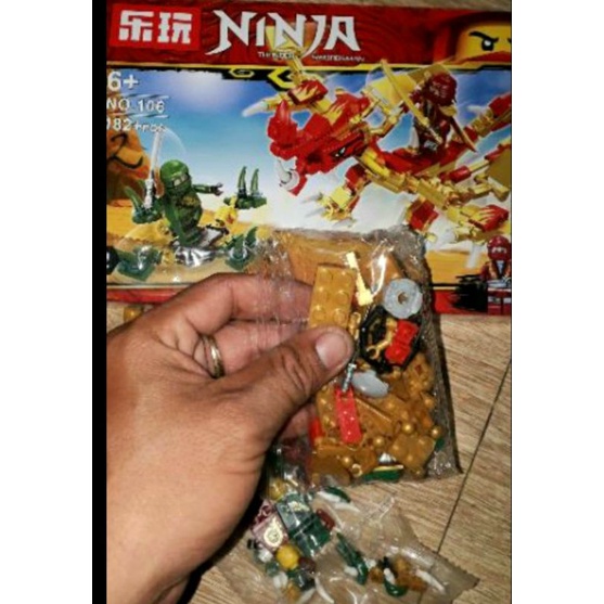 Lắp ráp 1 hộp LegoNinja Thunder Rồng có trên 170 chi tiết ms106