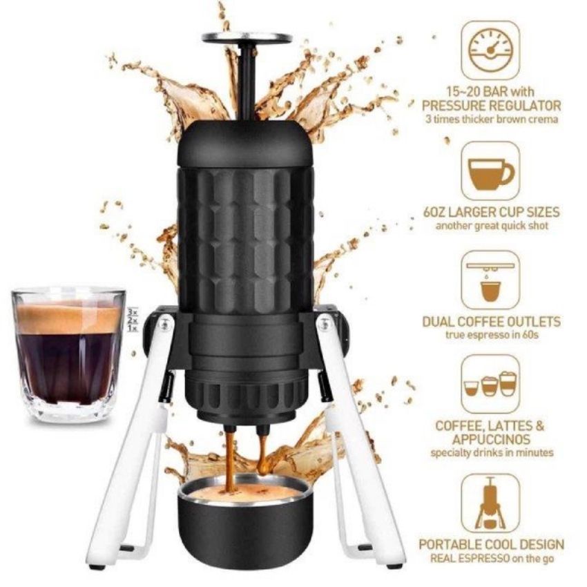 STARESSO MIRAGE bản 2021 cho dã ngoại, phượt, không sử dụng pin | Máy pha cà phê espresso cầm tay tiện dụng