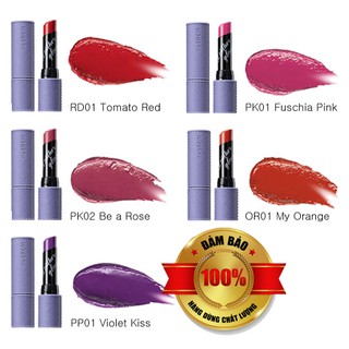 [Hàng Chính Hãng Cam Kết 100%] Son The Saem - Kissholic Lipstick Leather Glow # OR01