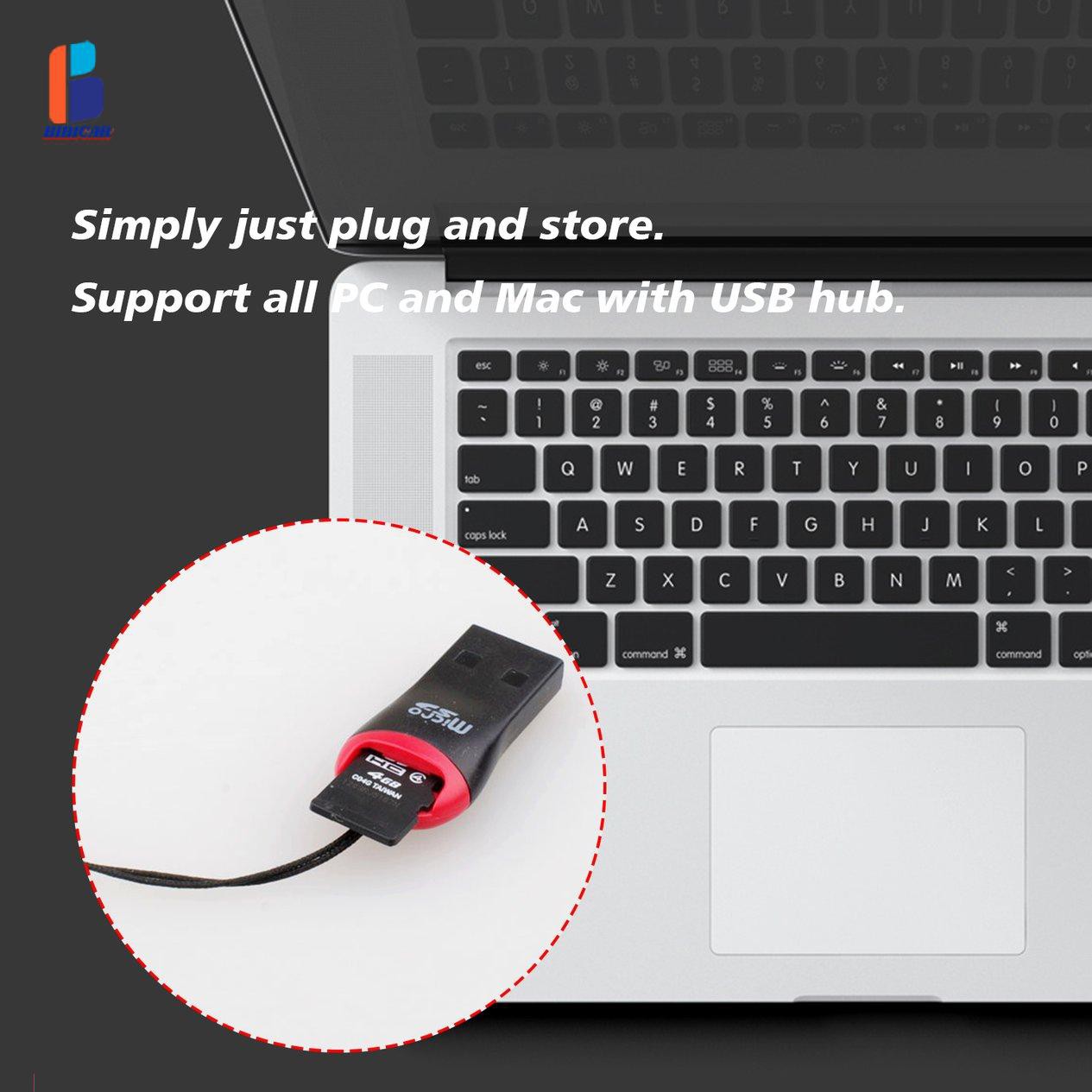 Đầu Đọc Thẻ Nhớ Usb 2.0 Mini T-Flash Tf M2 M 2 Hỗ Trợ 2gb 4gb 8gb 16gb