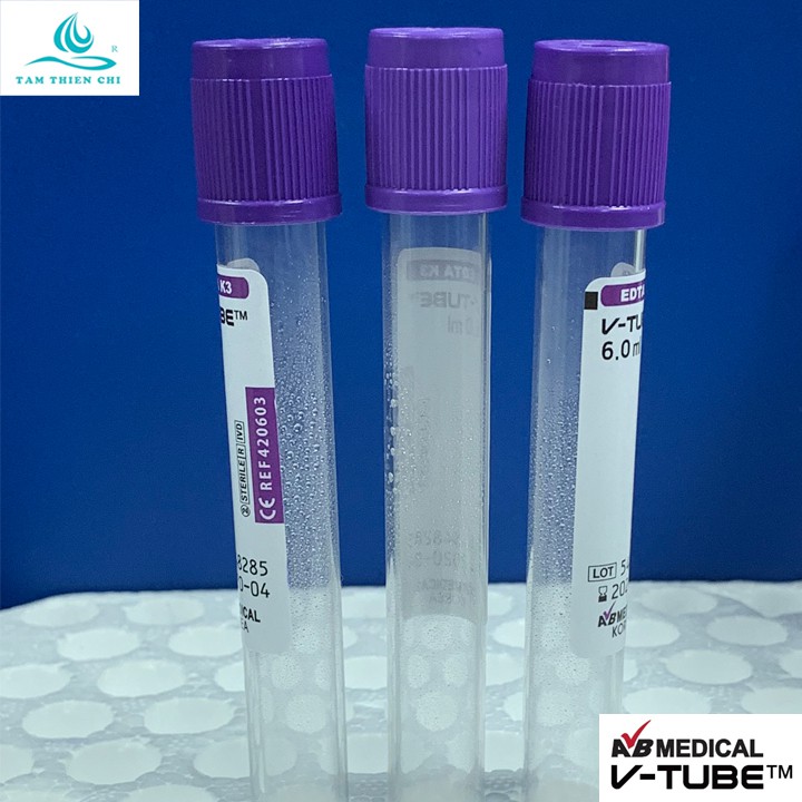 Ống nghiệm kháng đông chân không EDTA 6ml V-TUBE túi 10 tube