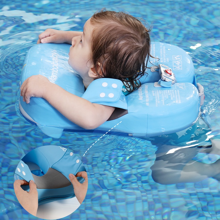 Phao bơi Saby cho bé chống lật chứng nhận an toàn quốc tế phù hợp từ 6 tháng tuổi-Kỳ lân biển xanh