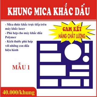 KHUNG MICA KHẮC DẤU ĐỘ DÀY 2mm