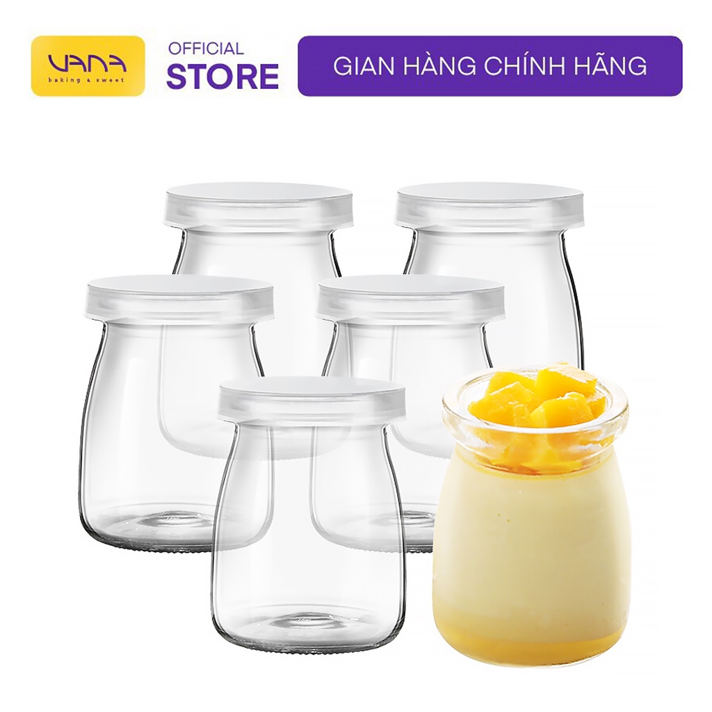 HŨ SỮA CHUA PUDDING THỦY TINH 100ML-200ML