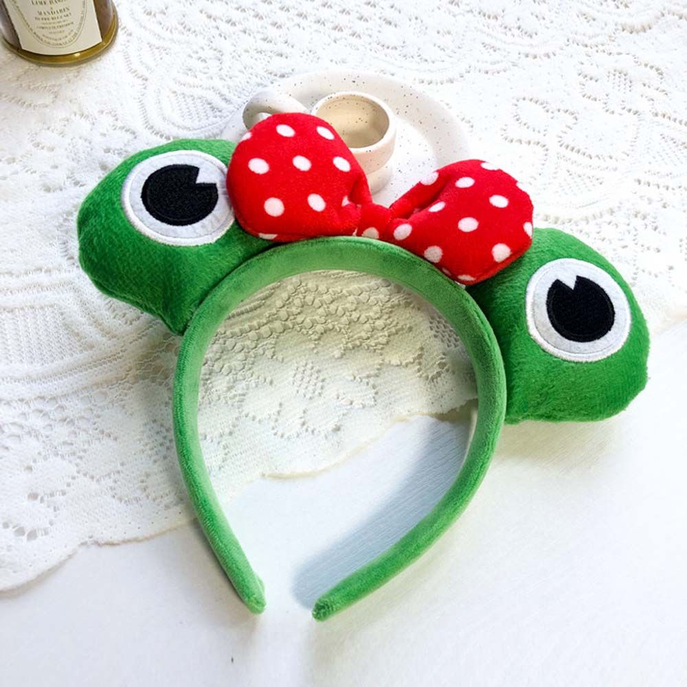 Băng Đô Cài Tóc Vải Bông Đính Nơ Họa Tiết Chuột Minnie Dễ Thương Cho Nữ