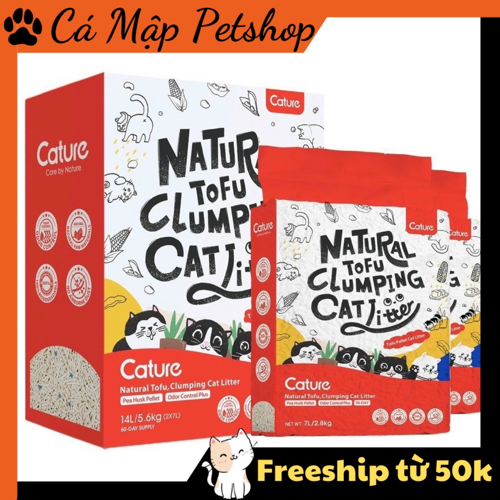 Cát đậu nành Cature, Cát vệ sinh cho mèo đậu nành Tofu Cature