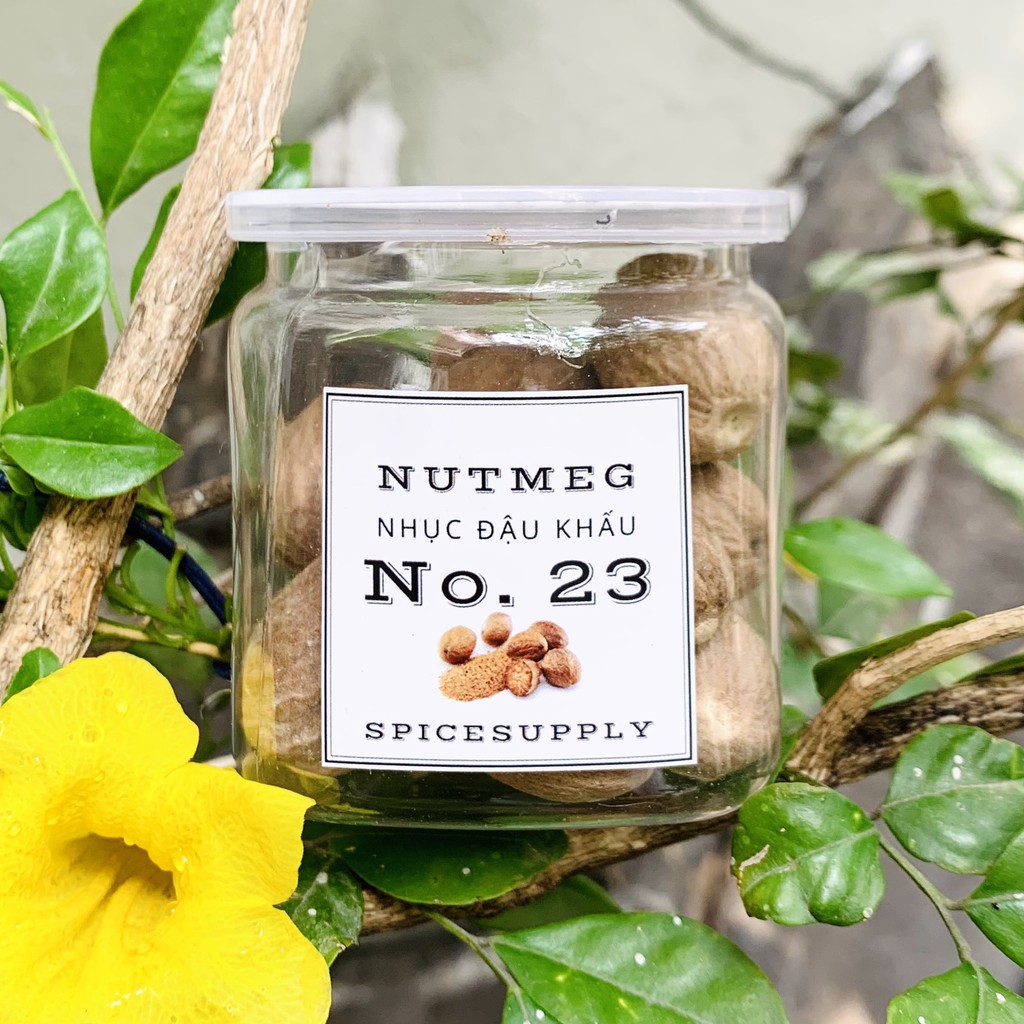 Nutmeg whole - Nhục đậu khấu nguyên hạt indonesia Hũ 120ml | BigBuy360 - bigbuy360.vn