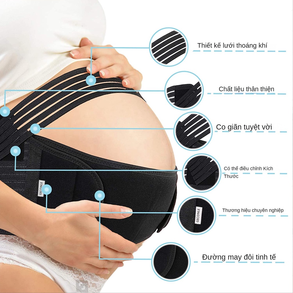 (hàng có sẵn)Đai hỗ trợ thai sản,- Đai nâng bụng cho bà bầu co giãn tốt giảm đau lưng, rạn bụng