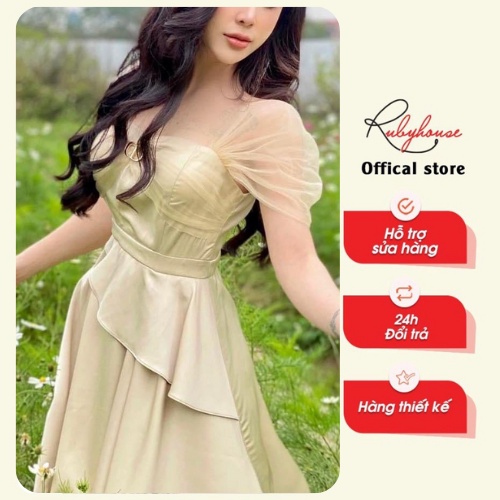 Váy Lụa pha ren Ruby House