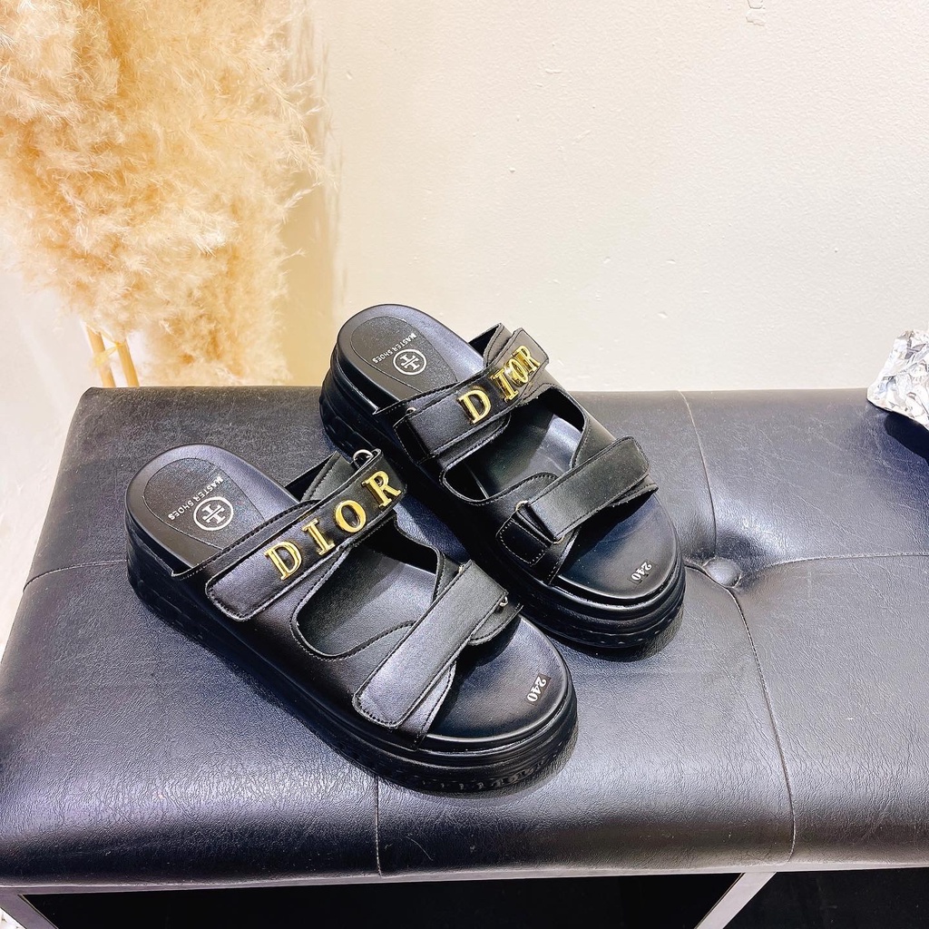 Dép 2 quai nữ đế xuồng chất liệu da cực xinh