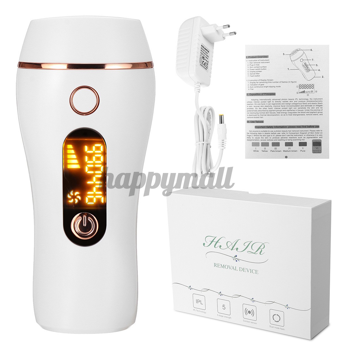 (Hàng Mới Về) Máy Triệt Lông 999,900 Laser Ipl Không Đau Cho Mặt Và Cơ Thể