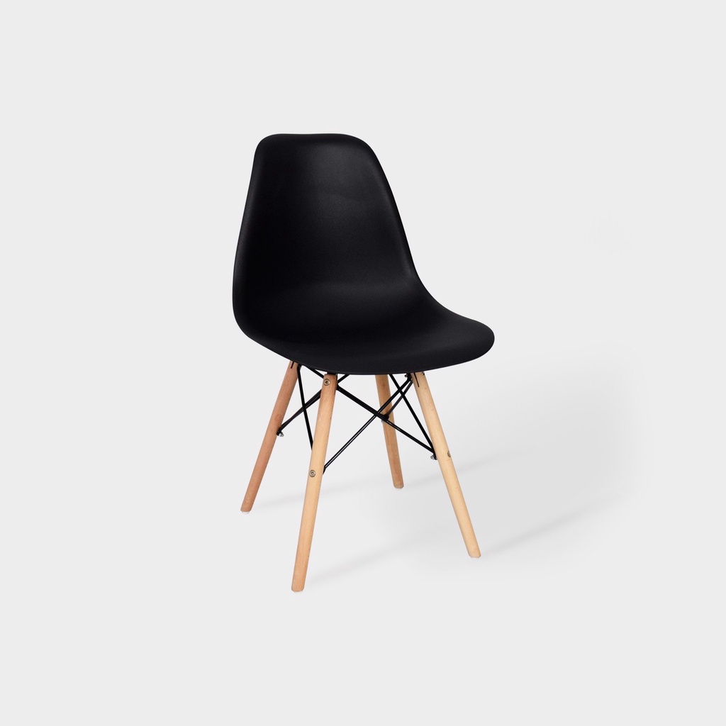 Ghế Nhựa Chân Gỗ Eames, Ghế Quán Cafe, Ghế Decor Ngồi Làm Việc