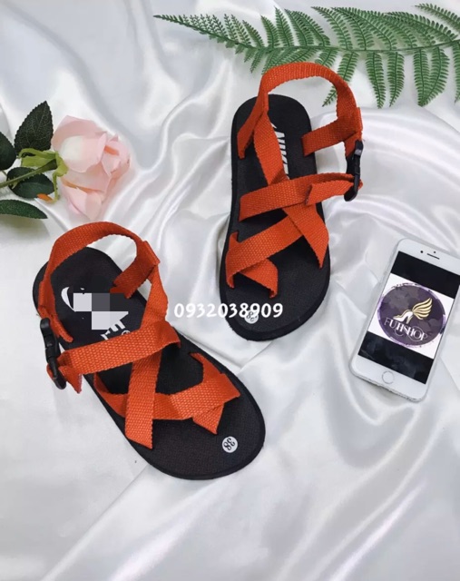 Sandal học sinh dây dù cực bền nam nữ 36-43,xăng đan xỏ ngón dây chéo giá rẻ