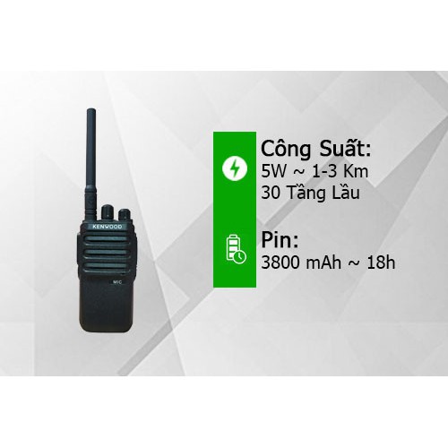 Máy bộ đàm Kenwood TK-U300 Siêu Bền Tặng kèm Tai nghe chuyên dụng