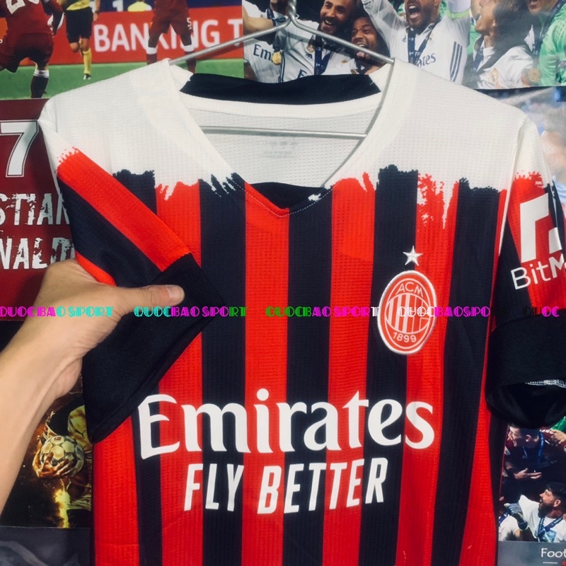 AC MILAN MẪU THỨ 4 đỏ mùa giải 22/23-Bộ áo bóng đá bản Fan vải Thái cao cấp