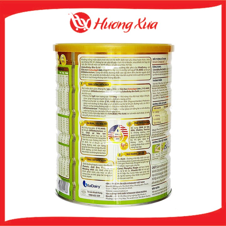 Sữa Colosbaby BIO Gold 0+ 800g Miễn dịch khỏe, Tiêu hóa tốt Hương Xưa Shop - HXS1709