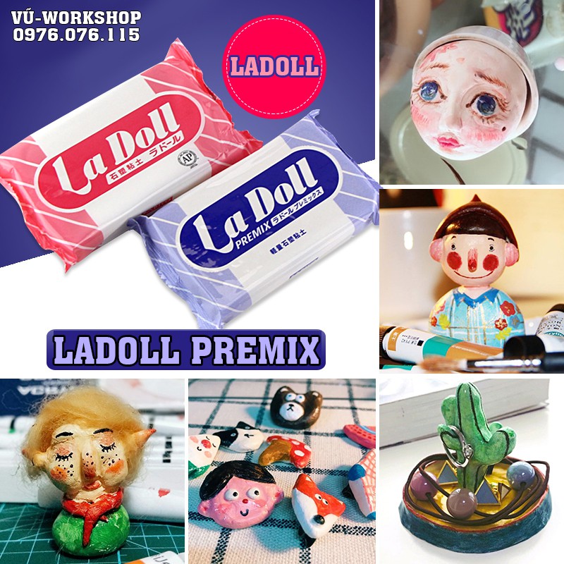 Đất sét Nhật tự khô Ladoll - Ladoll Premix